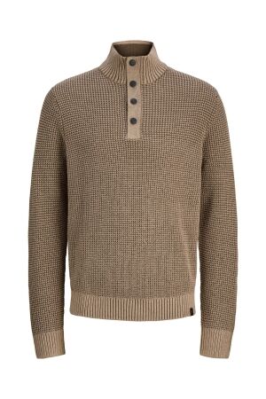 Jack & Jones Jack & Jones jjethan knit high neck Trui crockery twist w. canteen. button