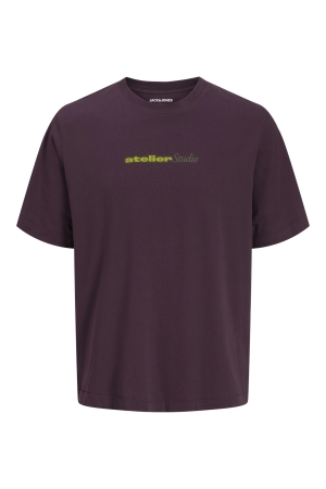 Jack & Jones Jack & Jones jjrody tee ss crew neck Print T-shirts plum perfect