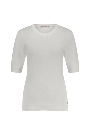 Studio Anneloes Studio Anneloes lana ssl solid pullover 91530 Trui korte mouw 1100 off white
