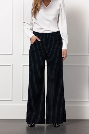 Studio Anneloes Studio Anneloes pilar pinstripe trousers 12523 Broek 6911 dark blue/off white