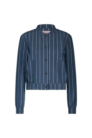 Studio Anneloes Studio Anneloes benny pinstripe jacket 12525 Jackets 6211 denim blue/off white
