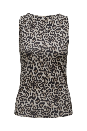 Only Only onllone aop leo 2-way s/l top jrs cloud dancer leo aop