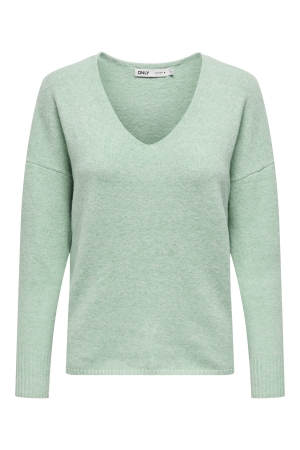 Only Only onlrica life l/s v-neck pullo knt noos Trui lichen w. melange