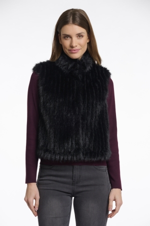 Rino & Pelle Rino & Pelle dava.7002511 gilet with closure Vest 9900 black
