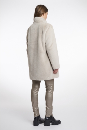 Rino & Pelle Rino & Pelle nonna.7002511 single breasted fake fur coat Winterjassen 9030 birch