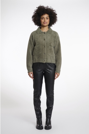 Rino & Pelle Rino & Pelle bubbly.5002511 boxy jacket Jackets 10867 green ash