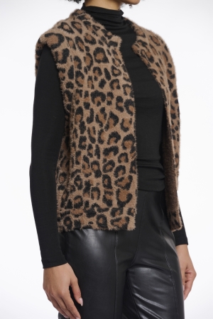 Rino & Pelle Rino & Pelle elona.5012511 short waistcoat Gilets 8980 leopard