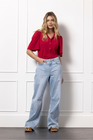 Studio Anneloes Studio Anneloes poppy butterfly blouse 12613 Blouse 3200 deep red