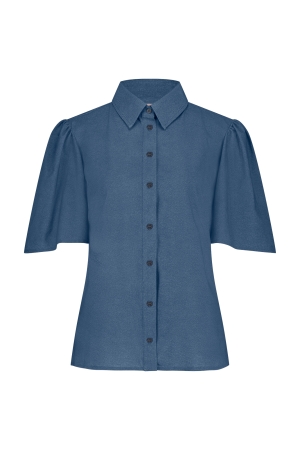 Studio Anneloes Studio Anneloes poppy butterfly denim blouse 12621 Blouse 6200 denim blue