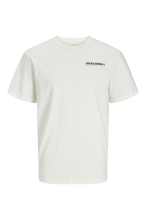 Jack & Jones Jack & Jones jjhawaii tee ss crew neck Print T-shirts cloud dancer