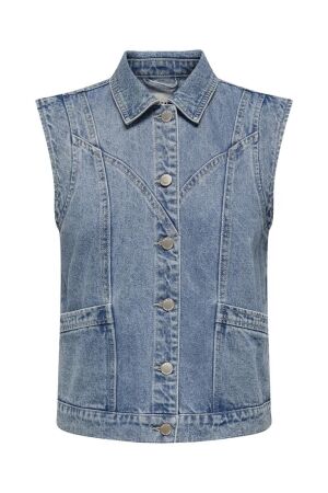 Only Only onlkennedy sl dnm waistcoat bj noos Gilets medium blue denim