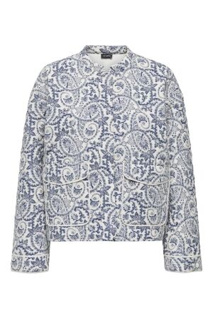 Only Only onlhallie quilted jacket otw noos Jackets cloud dancer blue tile print