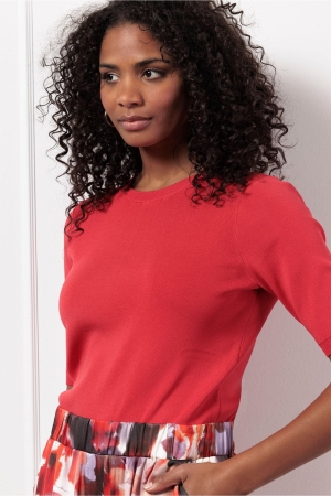 Studio Anneloes Studio Anneloes lana ssl pullover 12707 Trui korte mouw 2800 coral red