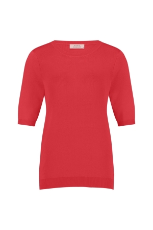 Studio Anneloes Studio Anneloes lana ssl pullover 12707 Trui korte mouw 2800 coral red