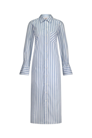 Studio Anneloes Studio Anneloes sef poplin stripe dress 12646 Jurk 6010 mid blue/white