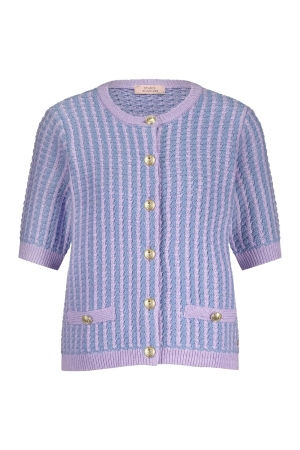 Studio Anneloes Studio Anneloes chance cardigan 12714 Vest 4866 light lila/light blue