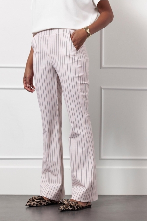 Studio Anneloes Studio Anneloes flair pinstripe trousers 12800 Flared 1969 pale pink/dark blue