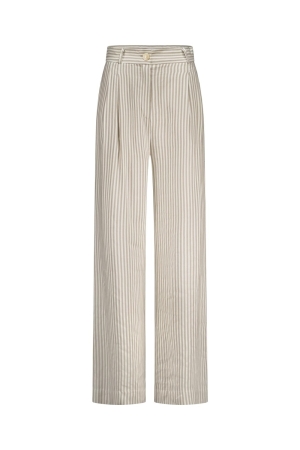 Studio Anneloes Studio Anneloes jobke stripe trousers 12812 Broek 2211 latte/off white