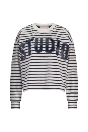 Studio Anneloes Studio Anneloes puck sweater 12834 Sweater 6911 dark blue/off white