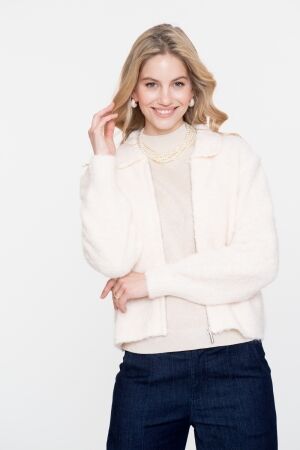 Geisha Geisha cardigan with collar 54575-29 Vest 10 off-white 10 off-white