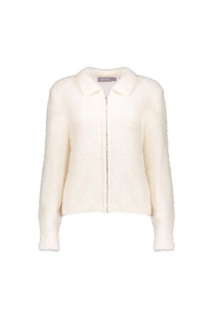 Geisha Geisha cardigan with collar 54575-29 Vest 10 off-white