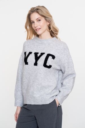 Geisha Geisha pullover nyc 54561-23 Trui 925 grey/black 925 grey/black