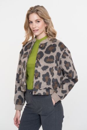 Geisha Geisha bomber jacket 55521-10 Jackets 735 camel/antracite