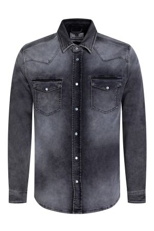 Gabbiano Gabbiano overhemd jogg denim 335734 Overhemd 204 dark grey
