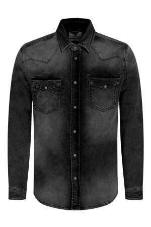 Gabbiano Gabbiano overhemd jogg denim  335734 Overhemd 204 dark grey