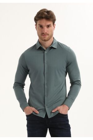 Gabbiano Gabbiano premium overhmd 333510-s Overhemd 5703 teal blue