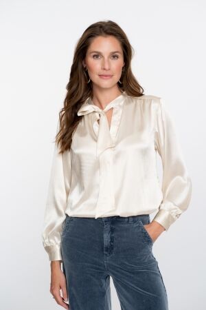 Geisha Geisha blouse with bow 53546-14 Blouse 701 champagne