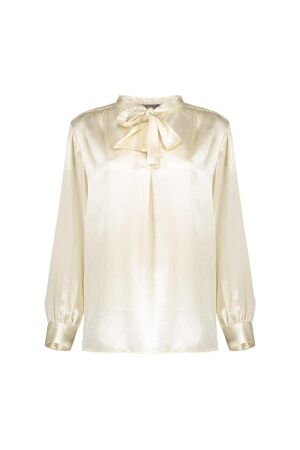 Geisha Geisha blouse with bow 53546-14 Blouse 701 champagne