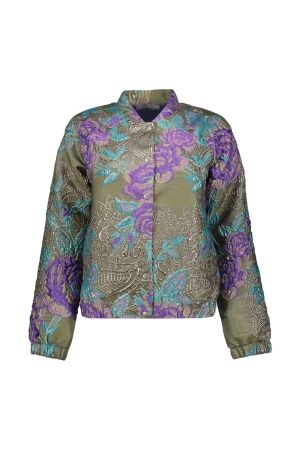 Geisha Geisha jacket flowers lurex  55713-20 Jackets 530 green/purple