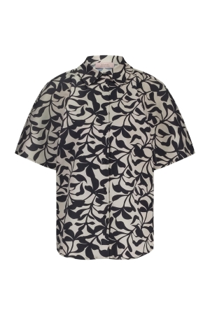 Studio Anneloes Studio Anneloes barb leafs blouse 12778 Blouse 1469 kit/dark blue