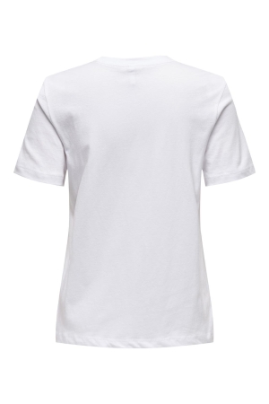 Only Only onlketty life s/s o-neck top jrs noos T-shirts bright white lemon