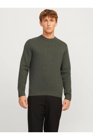 Jack & Jones Jack & Jones jprccmilano stitch knit crew neck sn Trui 4816471 stone gray melange