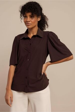 Studio Anneloes Studio Anneloes poppy butterfly blouse 91536 Blouse 8700 espresso