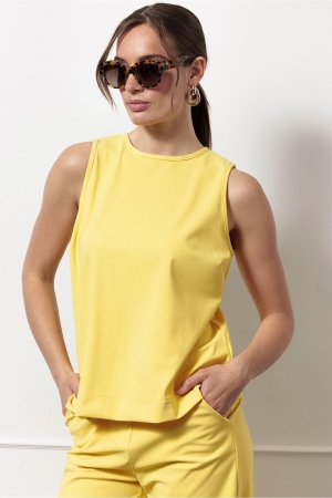 Studio Anneloes Studio Anneloes ebony bonded top 12747 Tops en Singlets 2000 golden yellow