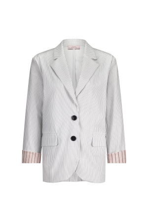 Studio Anneloes Studio Anneloes camille bnd pinstripe blazer 12748 Blazers 1169 off white/dark blue