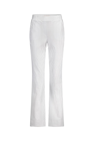 Studio Anneloes Studio Anneloes flair bnd pinstripe trousers 12751 Flared 1169 off white/dark blue
