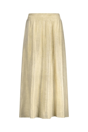 Studio Anneloes Studio Anneloes fay gold linen skirt 12758 0002 gold