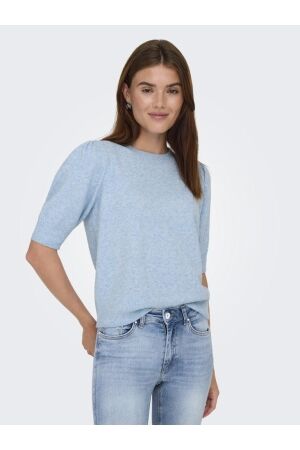 Only Only onlrica life 2/4 pullover ex knt 15318551 Trui korte mouw little boy blue w. melange