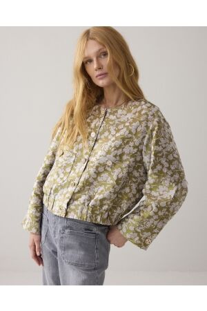 SUMMUM SUMMUM jacket bomber leaves jaquard 1s1205-12293 Jackets 604 misty lime 604 Misty lime