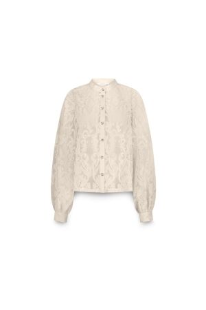 SUMMUM SUMMUM blouse flowerlace 2s3191-12300 Blouse 122 ivory