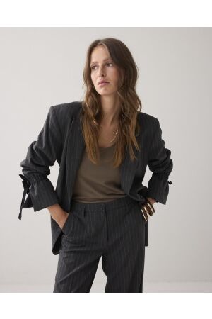 SUMMUM SUMMUM blazer boyfriend pinstripe 1s1263-12258 Blazers 860 anthracite 860 Anthracite