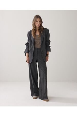 SUMMUM SUMMUM trousers pinstripe 4s2878-12258 Broek 860 anthracite