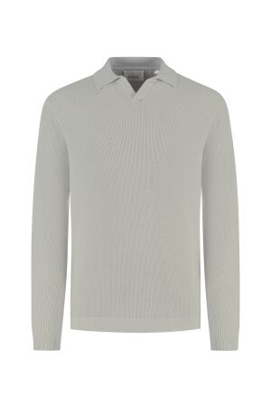 DSTREZZED DSTREZZED kostas longsleeve polo 405934 Poloshirts 831 ghost grey 831 Ghost Grey