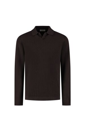 DSTREZZED DSTREZZED kostas longsleeve polo 405934 Poloshirts 799 dk. brown