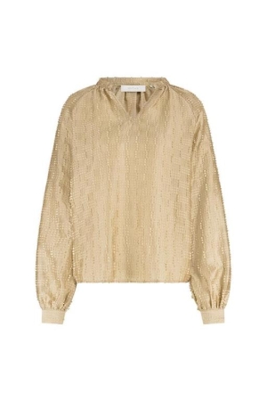 Nukus Nukus kiki blouse nkf02019 Blouse 64 camel