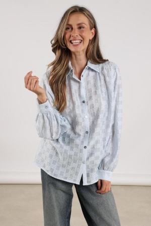 Nukus Nukus fenne blouse nkf02028 Blouse 265 ice